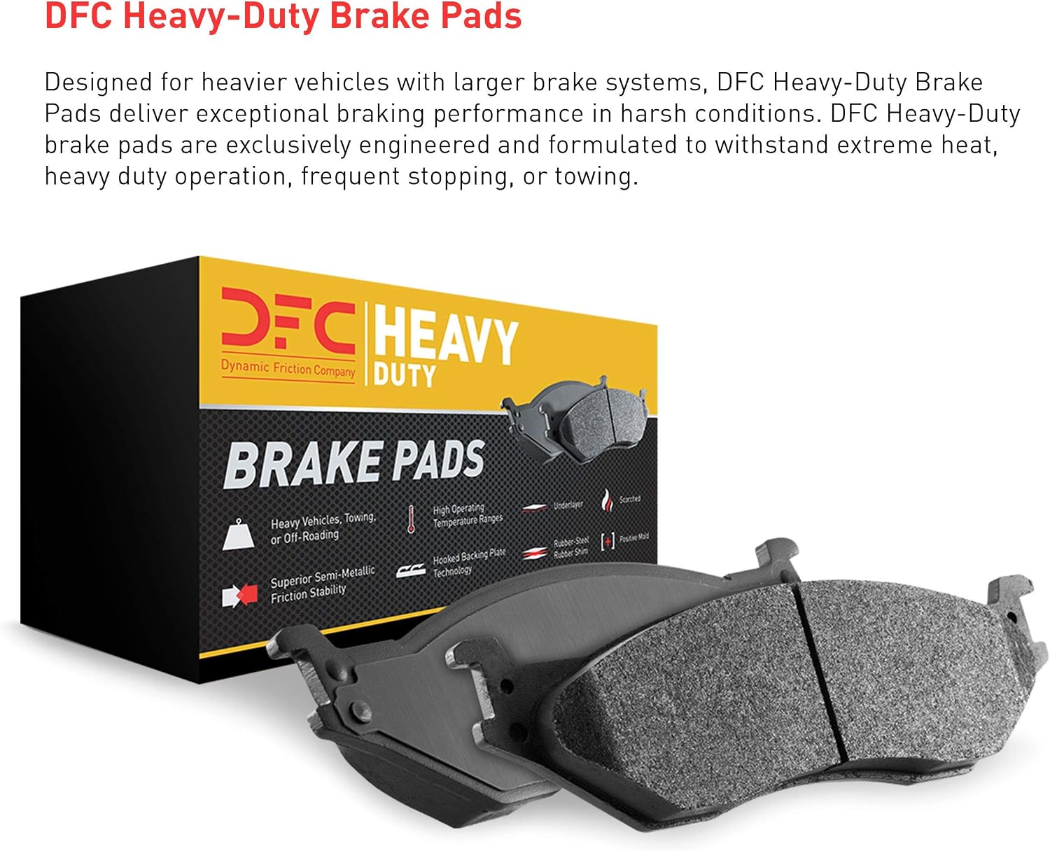 Dynamic Friction Company Front Brakes and Rotors| Automotive Replacement Brake Kits| Front Heavy Duty Brake Pads and Rotors Kit| Fits 2005-2008 Ford F-150, 2006-2008 Lincoln Mark LT