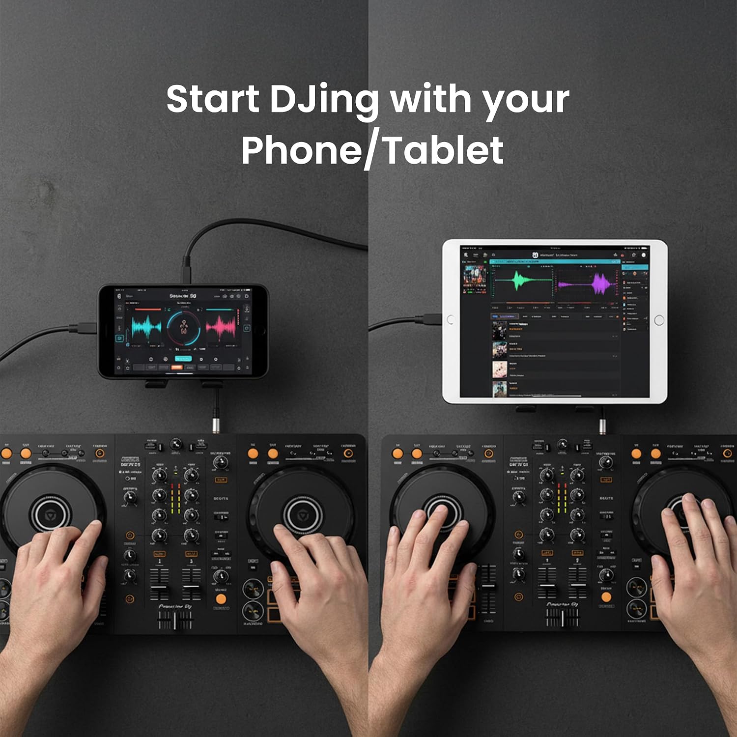 Pioneer DJ DDJ-FLX4 2-Channel DJ Controller - Black Bundle with Gator Case, Headphones, and Austin Bazaar Polishing Cloth
