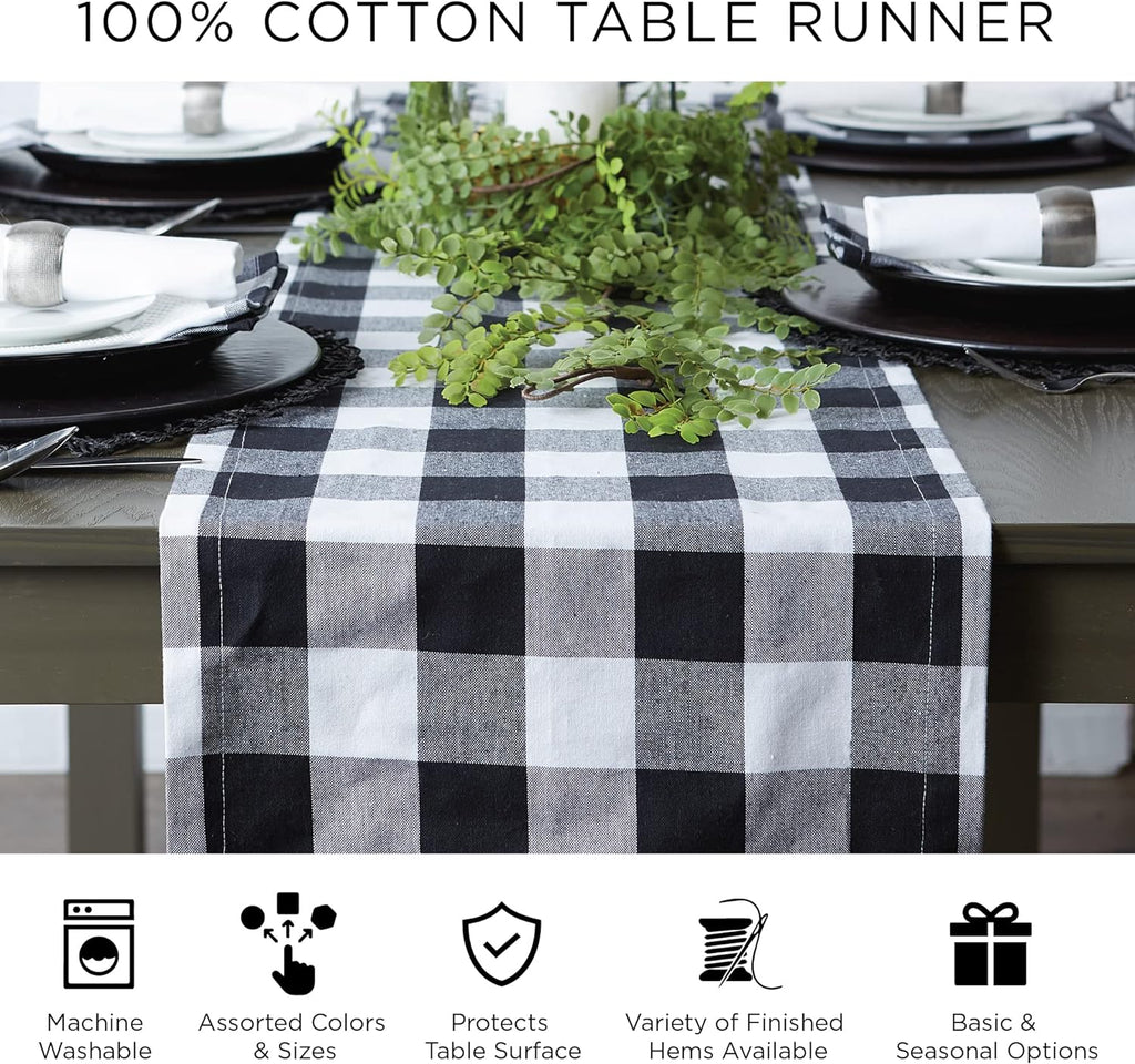 DII Dobby Stripe Woven Table Runner, 13x72-inch, French Blue (Pack of 12)