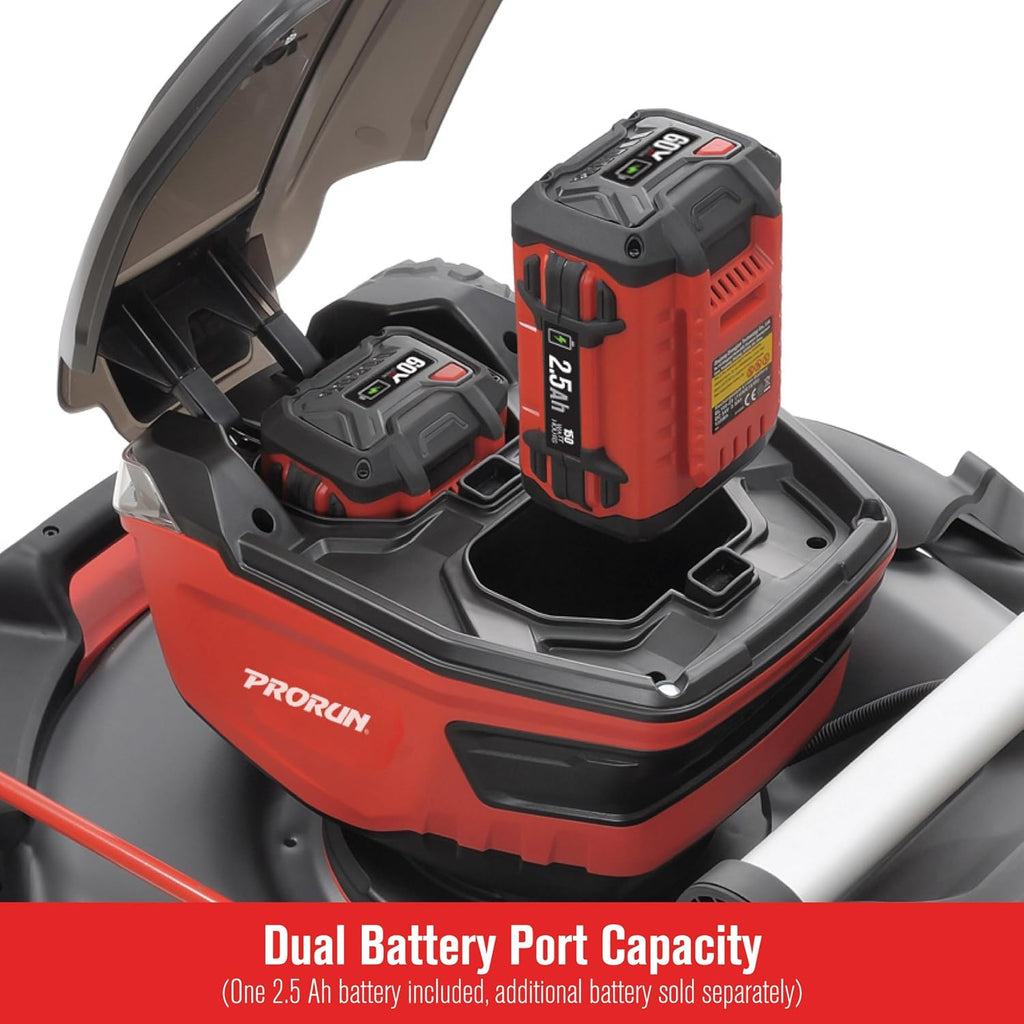 PRORUN 60V 21-in. Steel Deck Cordless Push Lawn Mower with 2.5 Ah Battery and Charger