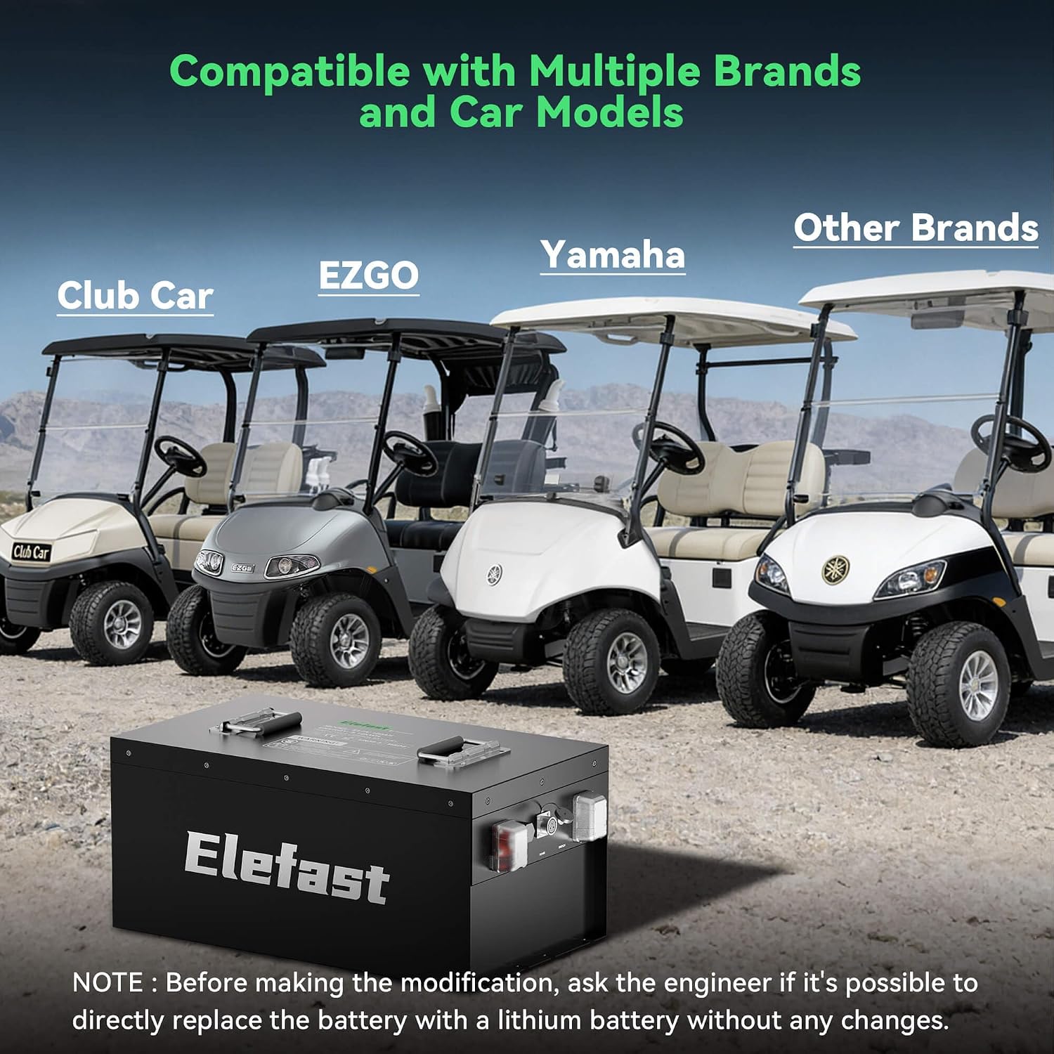 160AH 48V Lithium Battery for Golf Cart,51.2V Lifepo4 Battery with 22A Charger and Touch Monitor,Built-in 200A BMS and Bluetooth,Up to 8000 Deep Cycle,Perfect for Golf Carts