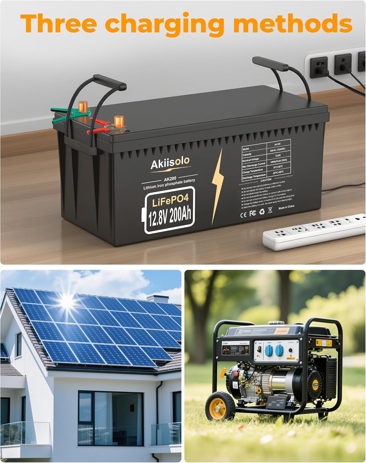 12V 200Ah Lithium Battery LiFePO4 Deep Cycle Battery, Up to 8000+ Cycles Rechargeable Batteries With Built-in 200A BMS, 12 Volt Lithium Batteries for RV, Trolling Motors, Solar System and More