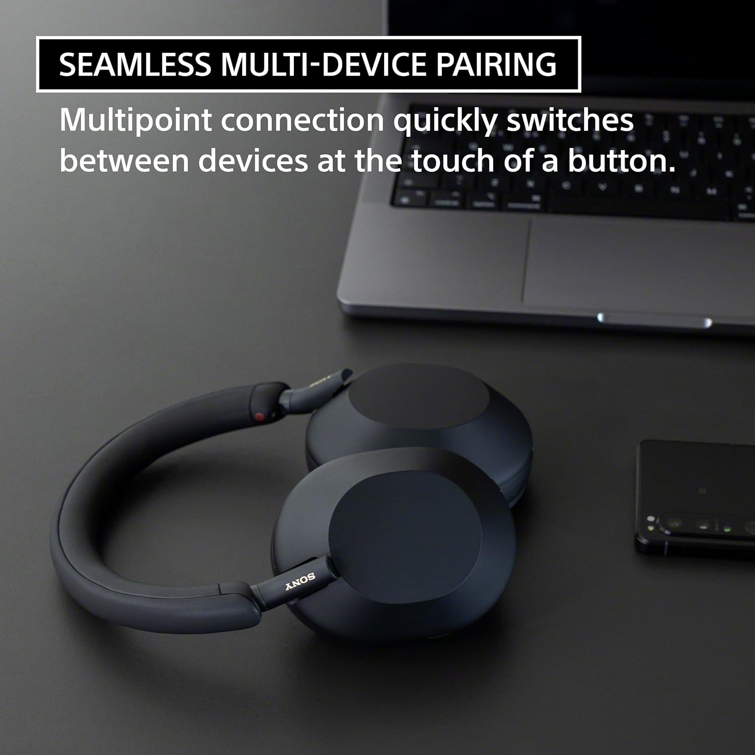 Sony WH-1000XM5 Wireless Industry Leading Headphones with Auto Noise Canceling Optimizer, Crystal Clear Hands-Free Calling, and Alexa Voice Control, Midnight Blue WH1000XM5 (Renewed)