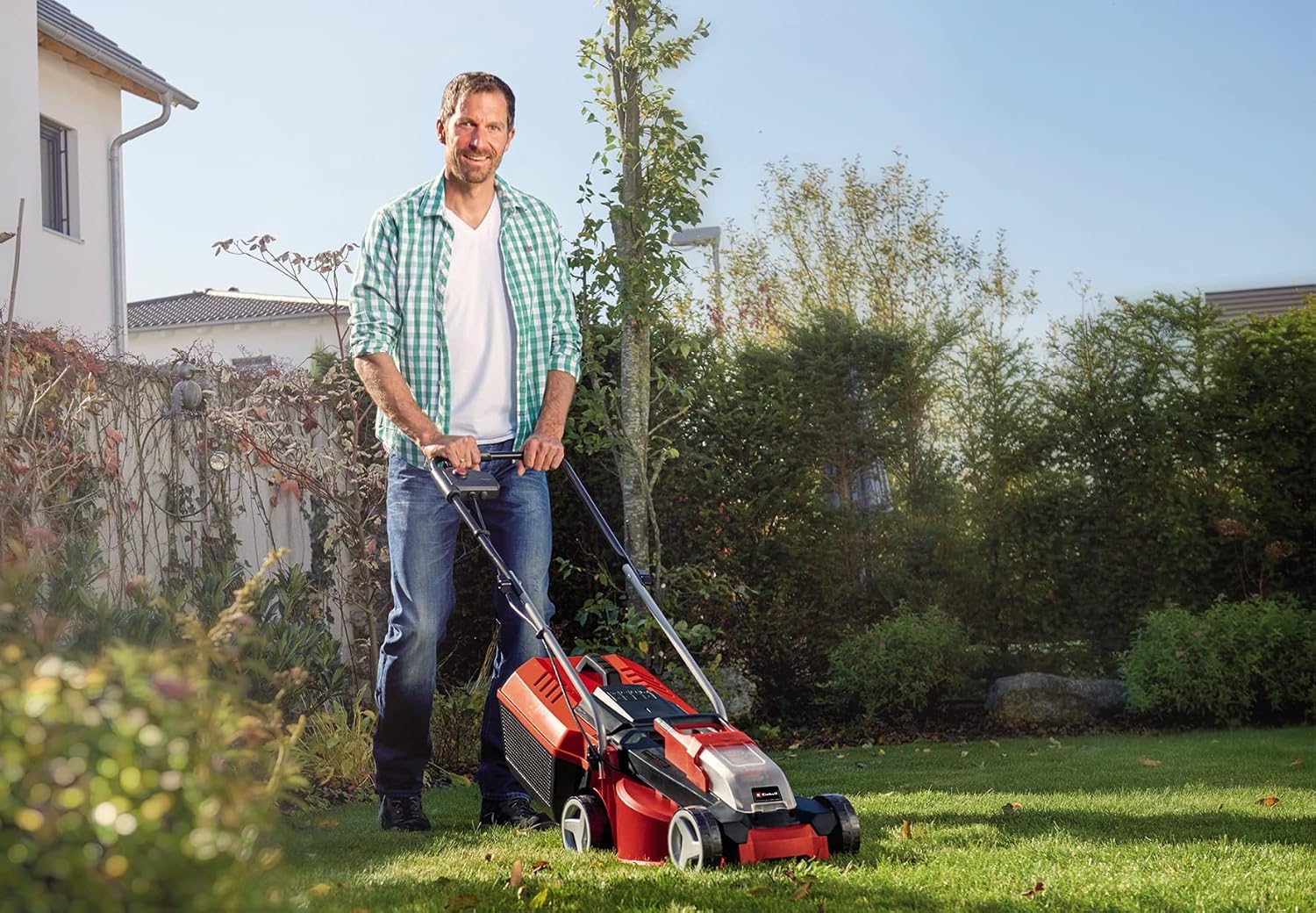 Einhell Power X-Change 18/30 Cordless Lawnmower - 18V, Brushless Motor, 30cm Cutting Width, 25L Grass Box, 3 Cutting Heights - GE-CM 18/30 Li Solo Battery Lawn Mower (Battery Not Included)