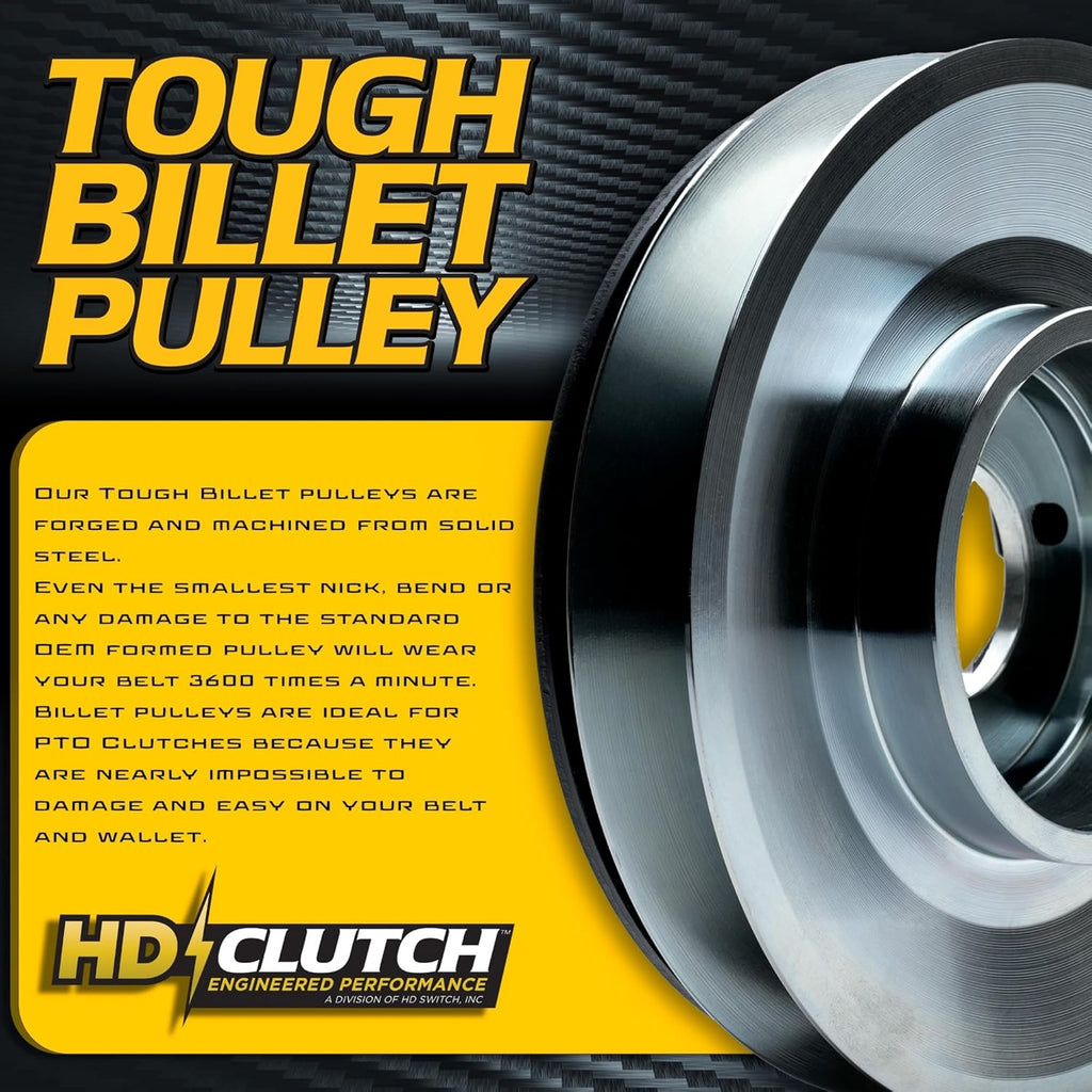 BIGBearing HiTorque 130 ftlbs (OEM 105) Solid Steel Billet Pulley 070-0050-00 5219-98 PTO Clutch Fits Bad Boy 2015-2016 Magnum MZ w/Upgraded Replaceable Bearings Lawn Mower Zero Turn OEM Upgrade