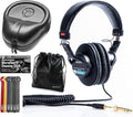 Sony MDR-7506 Professional Headphones with Slappa Hard Case, Cable Ties and Cloth Bundle