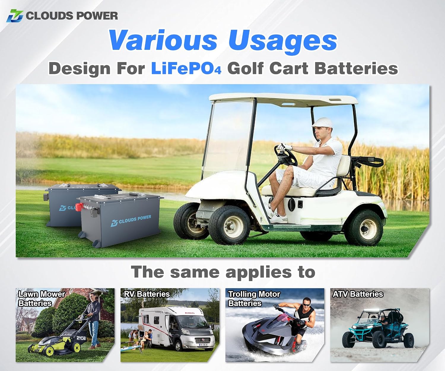 DC 58.4V 25A Lithium Battery Charger for 48V (51.2V) LiFePO4 Lithium Battery, Waterproof LFP Charger with Charging Indicator, Widely Used for 48V Golf Cart, Lawn Mower, RV, Trolling Motor