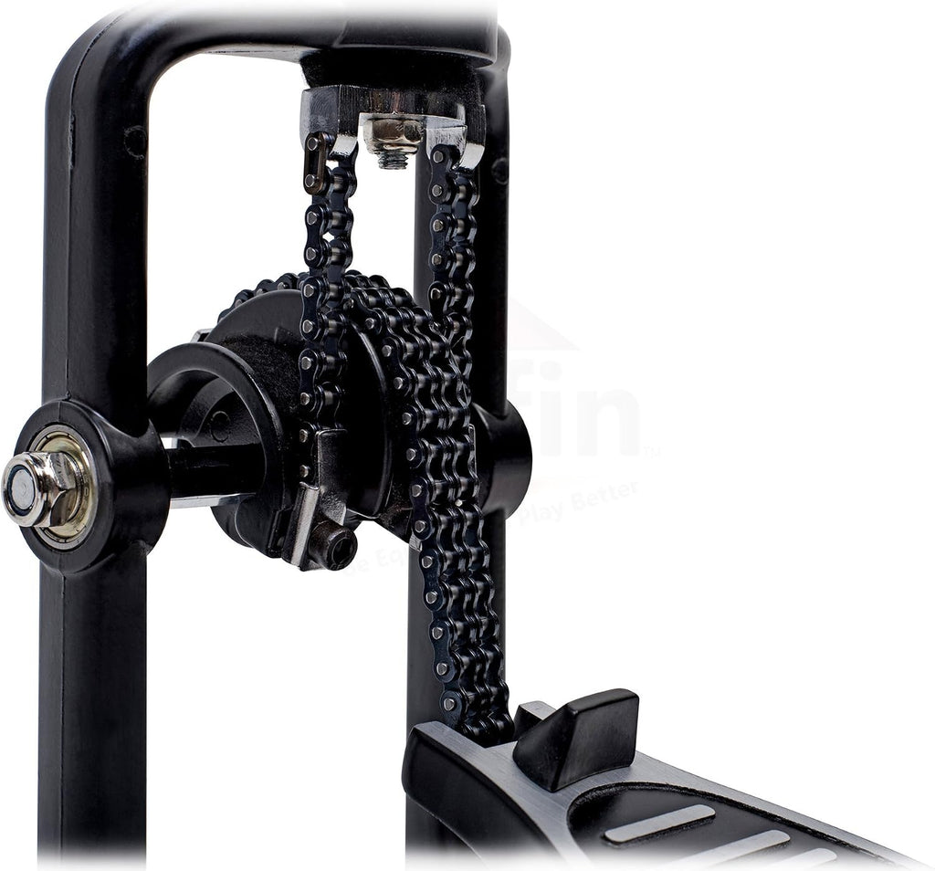 Griffin Remote Hi-Hat Pedal (QuickAction X Series) with Auxiliary 6FT Cable – Heavy-Duty Drum Hardware Kit with Key, Cymbal Stand Holder Mount