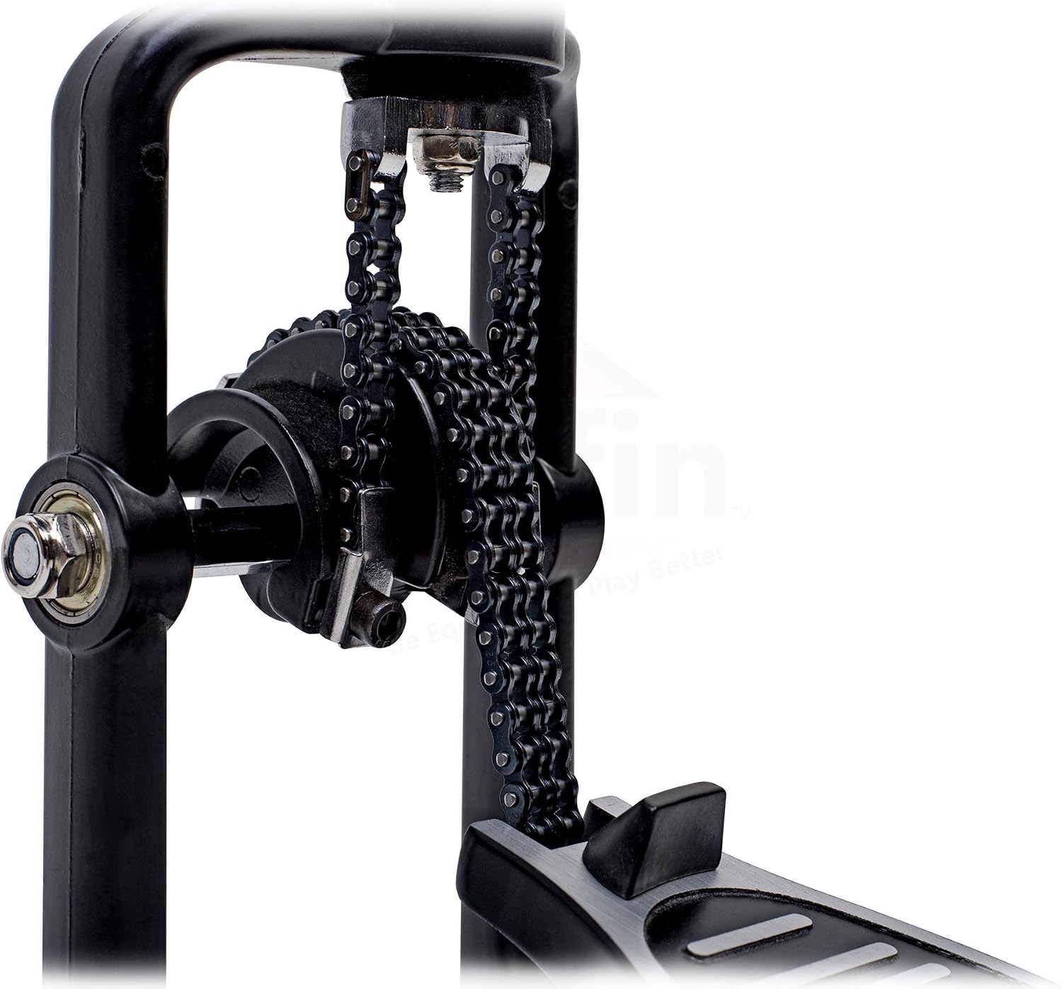 Griffin Remote Hi-Hat Pedal (QuickAction X Series) with Auxiliary 6FT Cable – Heavy-Duty Drum Hardware Kit with Key, Cymbal Stand Holder Mount