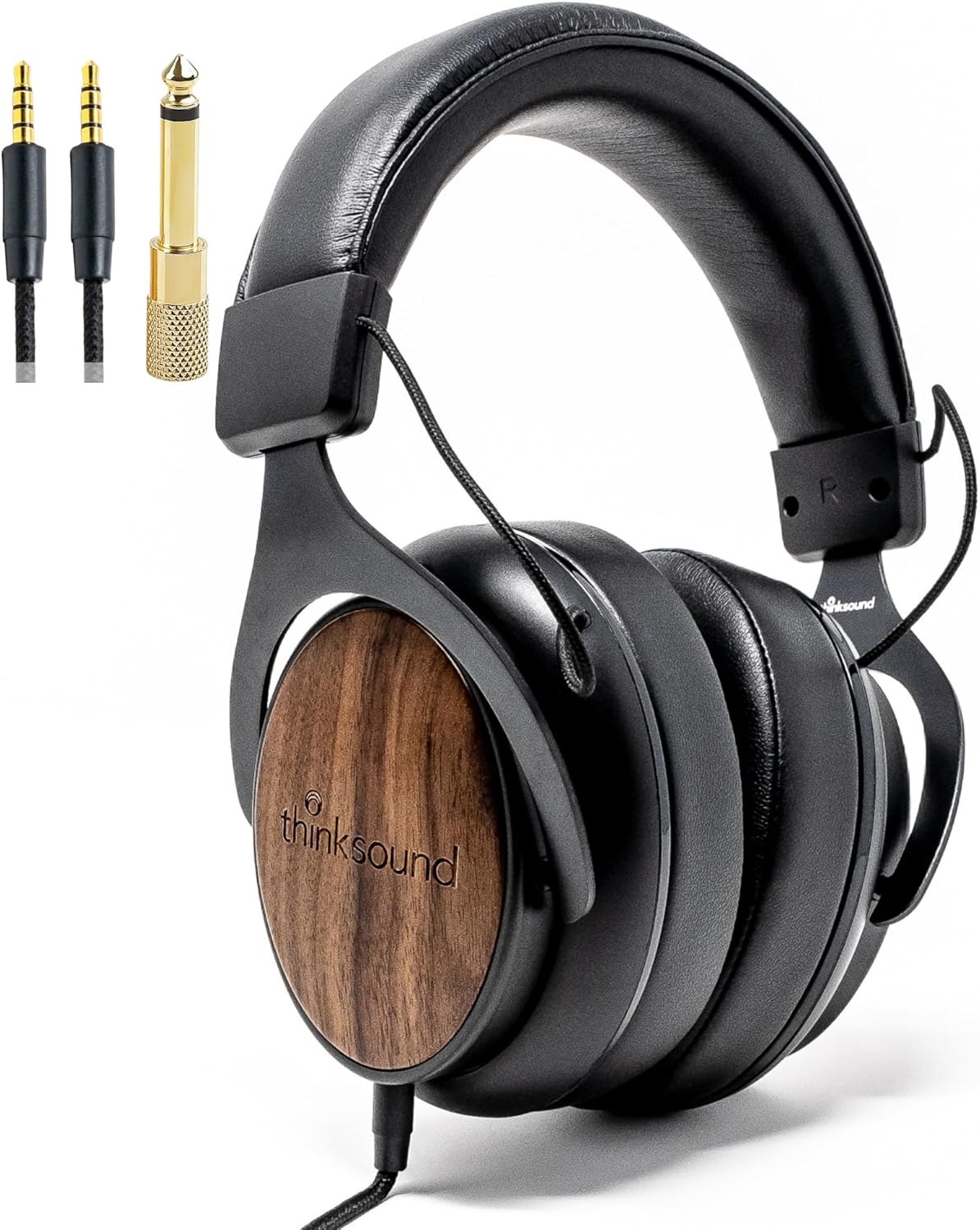thinksound ov21- Wired Headphones - Over Ear Closed Back Pro Studio Monitor with Mic Professional Grade, Critically Acclaimed, with Detachable Corded Cable for Recording, DJ, Guitar, Music, Podcast