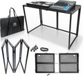 AxcessAbles Portable DJ Table XL – 54' x 27' Music Workstation | 35' Standing Height, 400lb Capacity | Collapsible FOH Sound Desk for DJs, Mixing Consoles, Guitar Techs| Recording Desk | DJ Booth