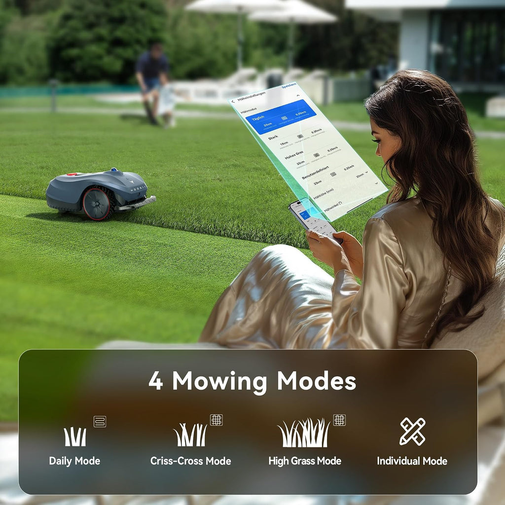 Neomow X 3D LiDAR Slam Mapping Robot Lawn Mower Perimeter Wireless for 1 Acre AI Vision Obstacle Avoidance with 4G, No RTK Antenna Required, App Control, GPS, IPX5, Anti-Theft, Queit