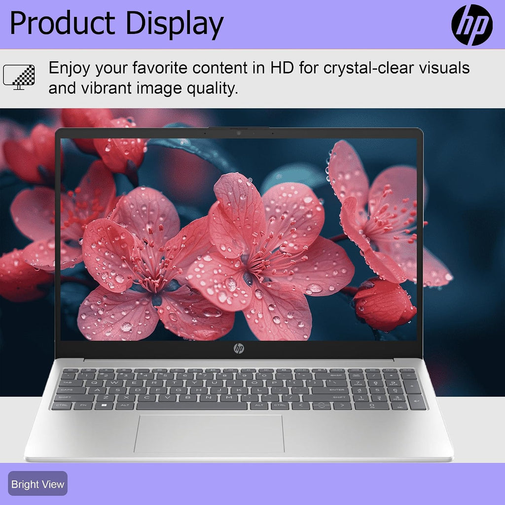 HP G10 Essential 15.6' Laptop with Wireless Earbuds| 32GB RAM, 1TB SSD| Intel 8-Core Processor| Full HD Display| HDMI Port| USB-C| Windows 11 Home| Fingerprint| Built for Work and Ready for Fun