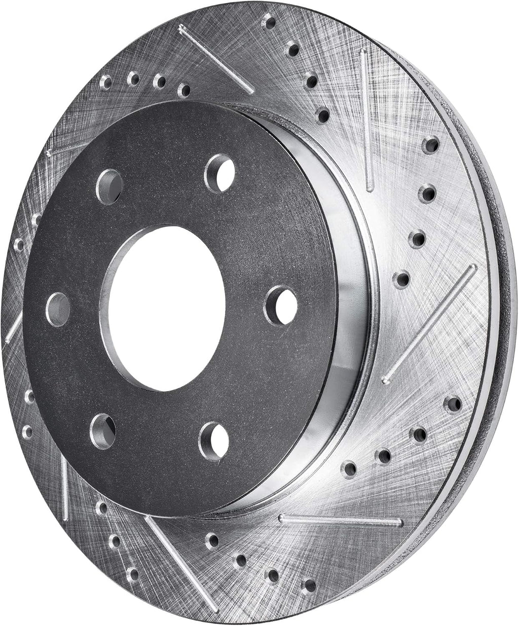 Detroit Axle - Rear Brake Kit for 06-10 Hummer H3, 09-10 Hummer H3T Replacement 2006 2007 2008 2009 2010 Drilled & Slotted Disc Brake Rotors Ceramic Brakes Pads