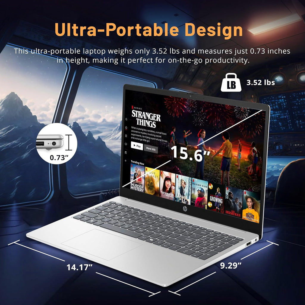 HP 15.6' FHD Touchscreen Laptop, Intel i7-1355U, 32GB RAM, 3TB Storage(2TB SSD+1TB Docking Station Set), Intel Iris Xe Graphics, Number Pad, 720p HD Camera, Wi-Fi 6, Win 11, Silver