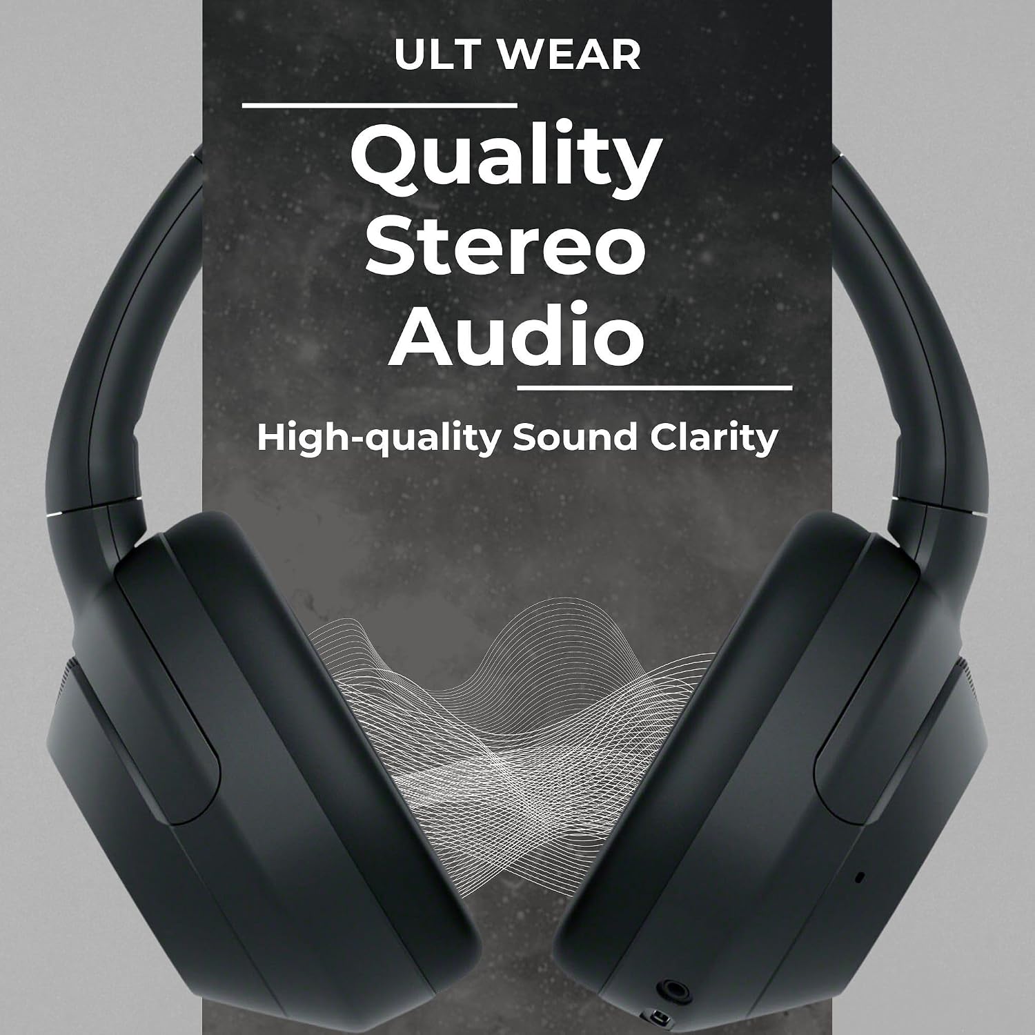 Sony - WHULT900N/B ULT Noise Cancelling Headphones with Headphone Stand and 4-Port