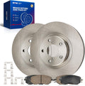 KAX Front Brakes and Rotors for Subaru Impreza 2011-2016, BRZ 2013-2015, Vented Disc Brake Rotor Ceramic Brake Pad Replacement (#31059+D1539, 10.89inch, 276.7MM)