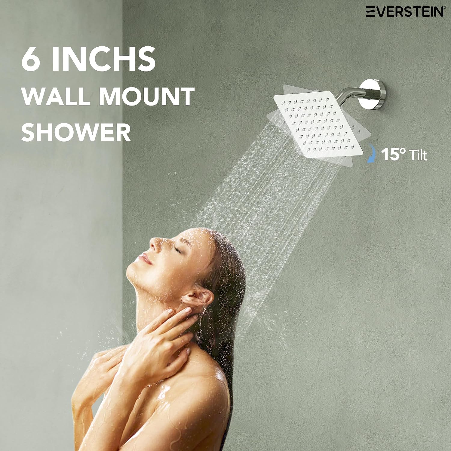 6' High-Pressure Shower System with Handheld Spray, Wall Mount Bathroom Shower Faucet Set with Valve (Polished Chrome)