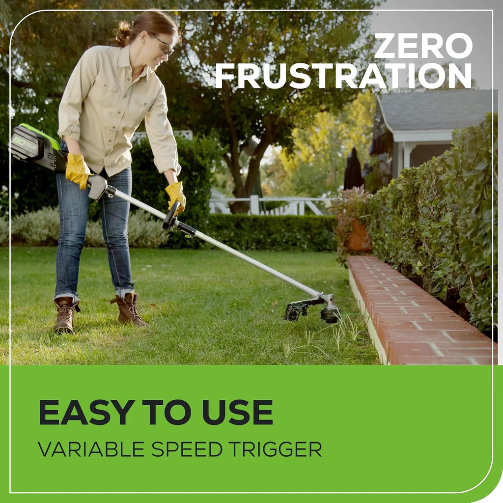 Greenworks 80V 16' Brushless Cordless String Trimmer – Battery & Charger Not Included, .080' Dual Line, Variable Speed, Lightweight Design, 4-Year Warranty