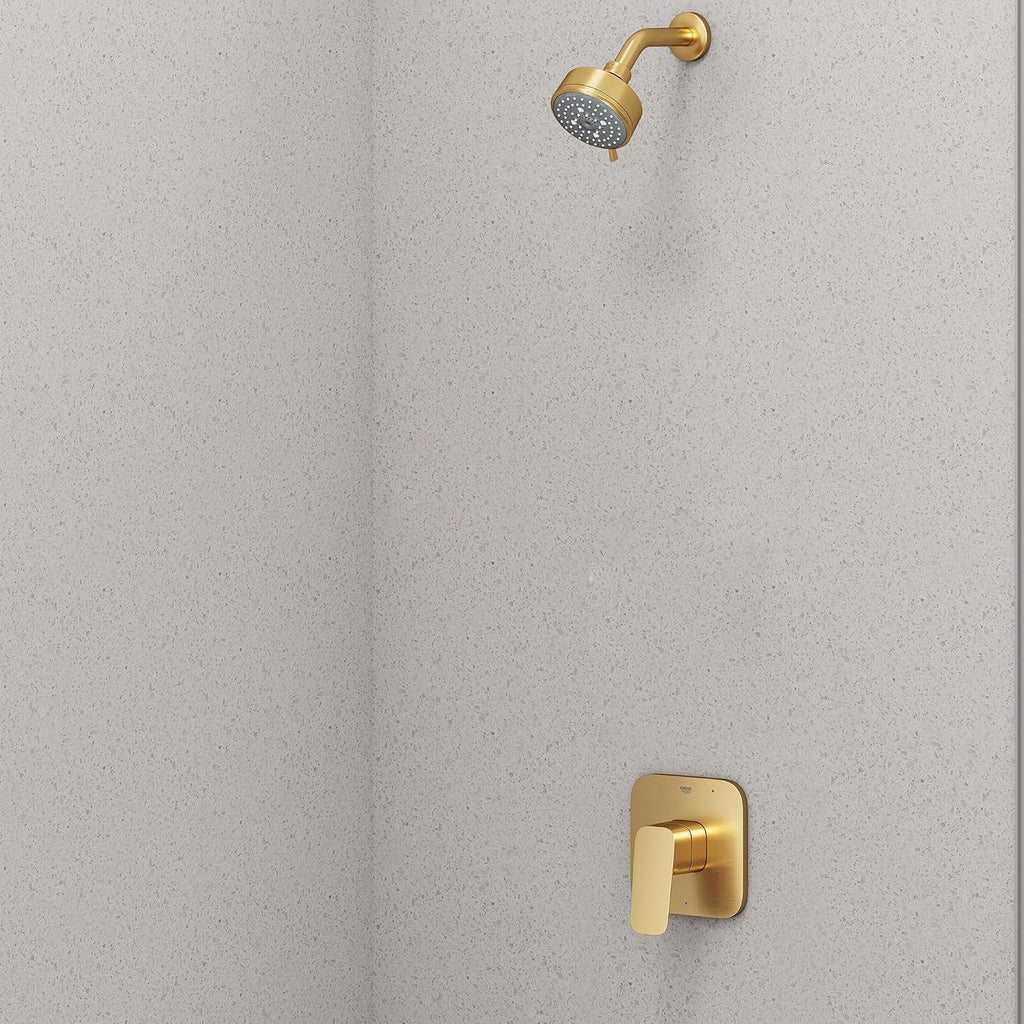 Grohe 105377GN00 Cubeo Pressure Balance Valve Shower Trim Kit, Brushed Gold