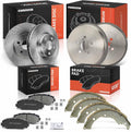 A-Premium Front and Rear Disc Brake Rotors + Ceramic Pads Kit Compatible with Select Toyota Models - Corolla 2009-2019, 12-PC Set