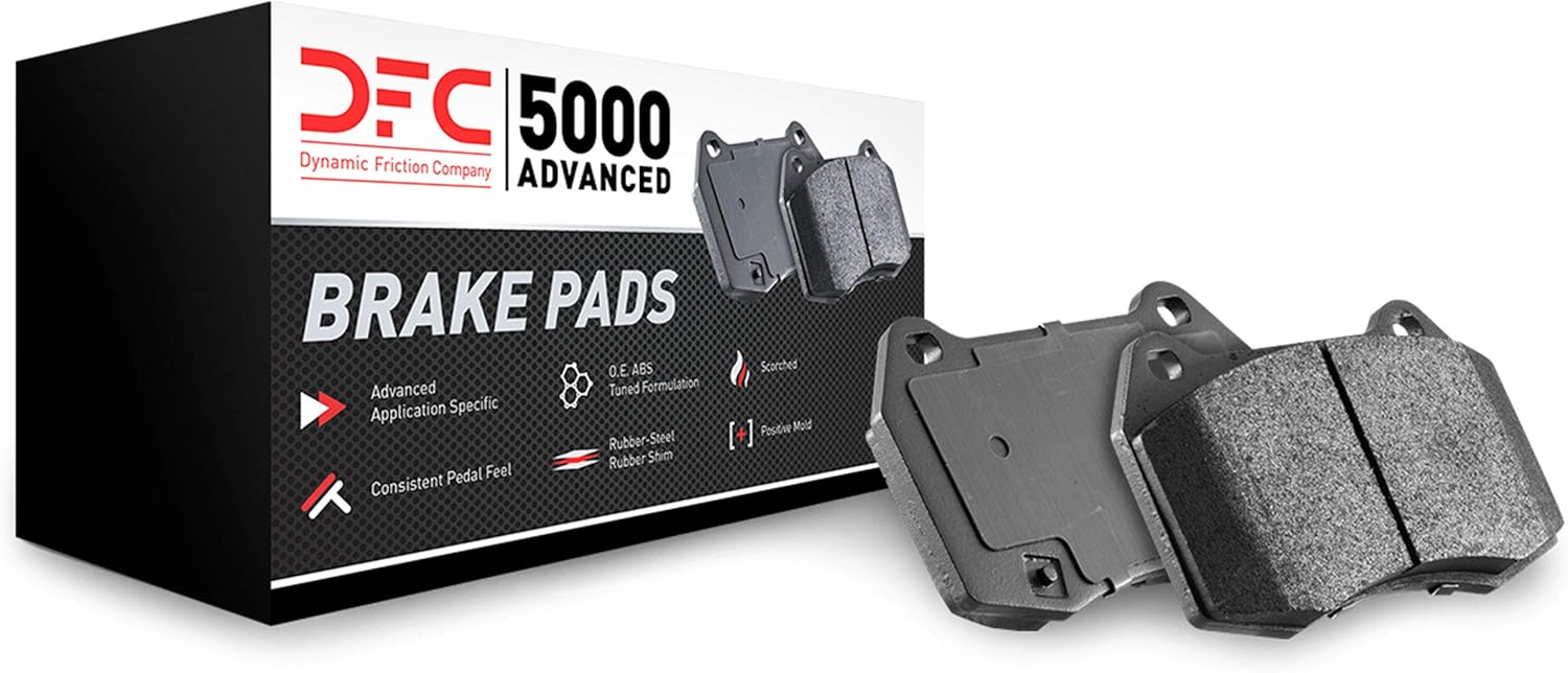 Dynamic Friction Company Front and Rear Brakes and Rotors|Automotive Replacement Brake Kits| Front and Rear 5000 Advanced Brake Pads and Rotors Kit| Fits 2011-2019 Ford Explorer, Flex, Taurus