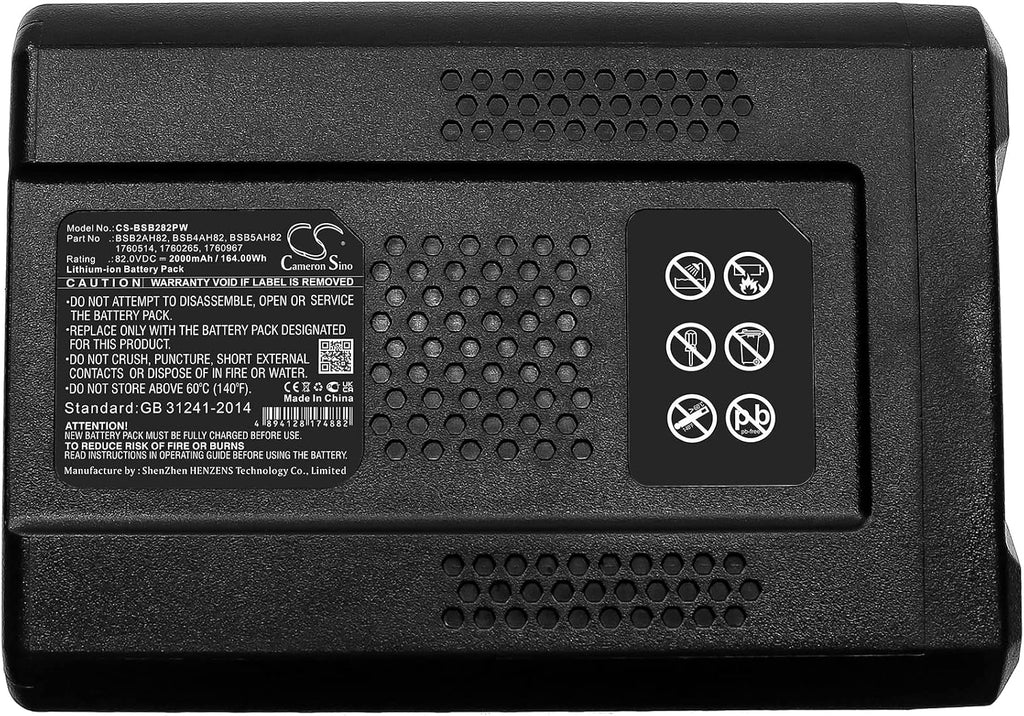 1760967 Replaceable Battery for Snapper XD Side Extension Attachment,1687914 21' SP Walk Mower, Cordless Electric 18-Inch Chainsaw, Brush Cutter 82V (2000mAh)