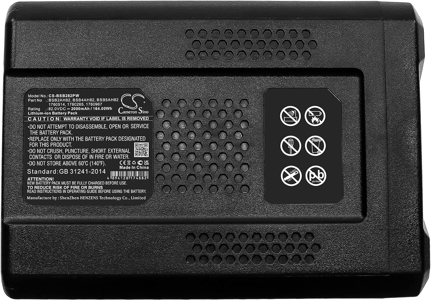 1760967 Replaceable Battery for Snapper XD Side Extension Attachment,1687914 21' SP Walk Mower, Cordless Electric 18-Inch Chainsaw, Brush Cutter 82V (2000mAh)