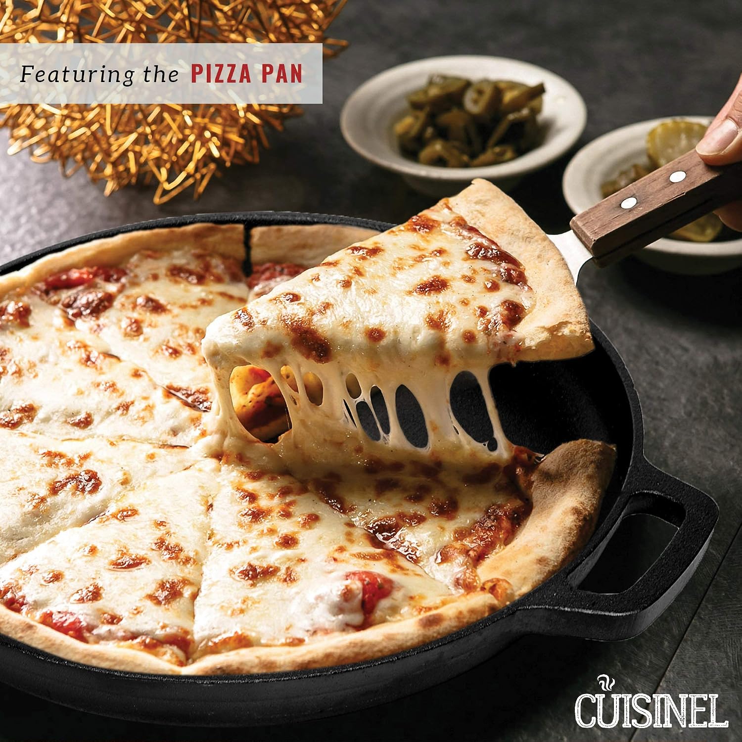 Cast Iron Cookware 18-Piece Set - Pre-Seasoned 6' + 8' + 10' + 12' Skillet + Grill Pan+Lid + Griddle + Pizza Pan + Dutch Oven+Cover/Pan + Panrack + Silicone Handle Cover + Pan Scraper/Cleaner