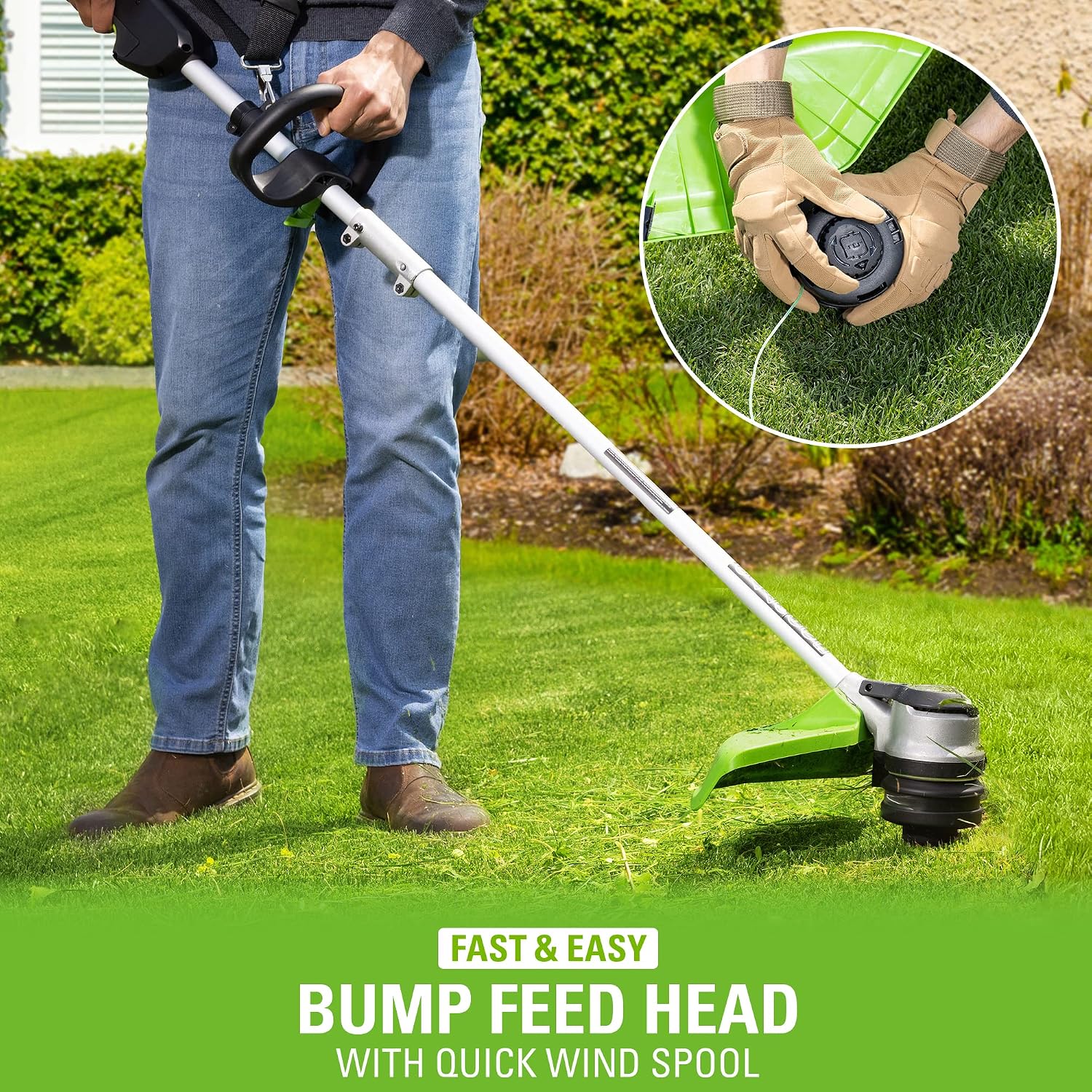 Greenworks 80V 16-Inch Brushless String Trimmer (Gen 2), Battery and Charger Not Included