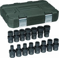 GEARWRENCH 84918 3/8-Inch Drive Universal Impact Socket Set Metric, 15-Piece