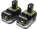 (2) Ryobi One+ 18v Lithium Plus HP Batteries 3Ah Li-Ion P191