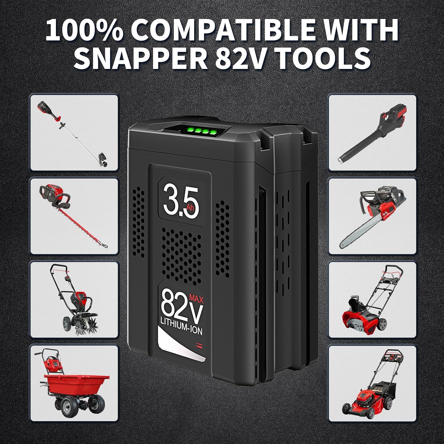 Replace Battery for Snapper XD 82V Battery Briggs & Stratton 3.5Ah 1760266 1760265 High Capacity Lithium-ion Battery BSB2AH82 / BSB4AH82 / BSB5AH82 for Cordless Electric Tools