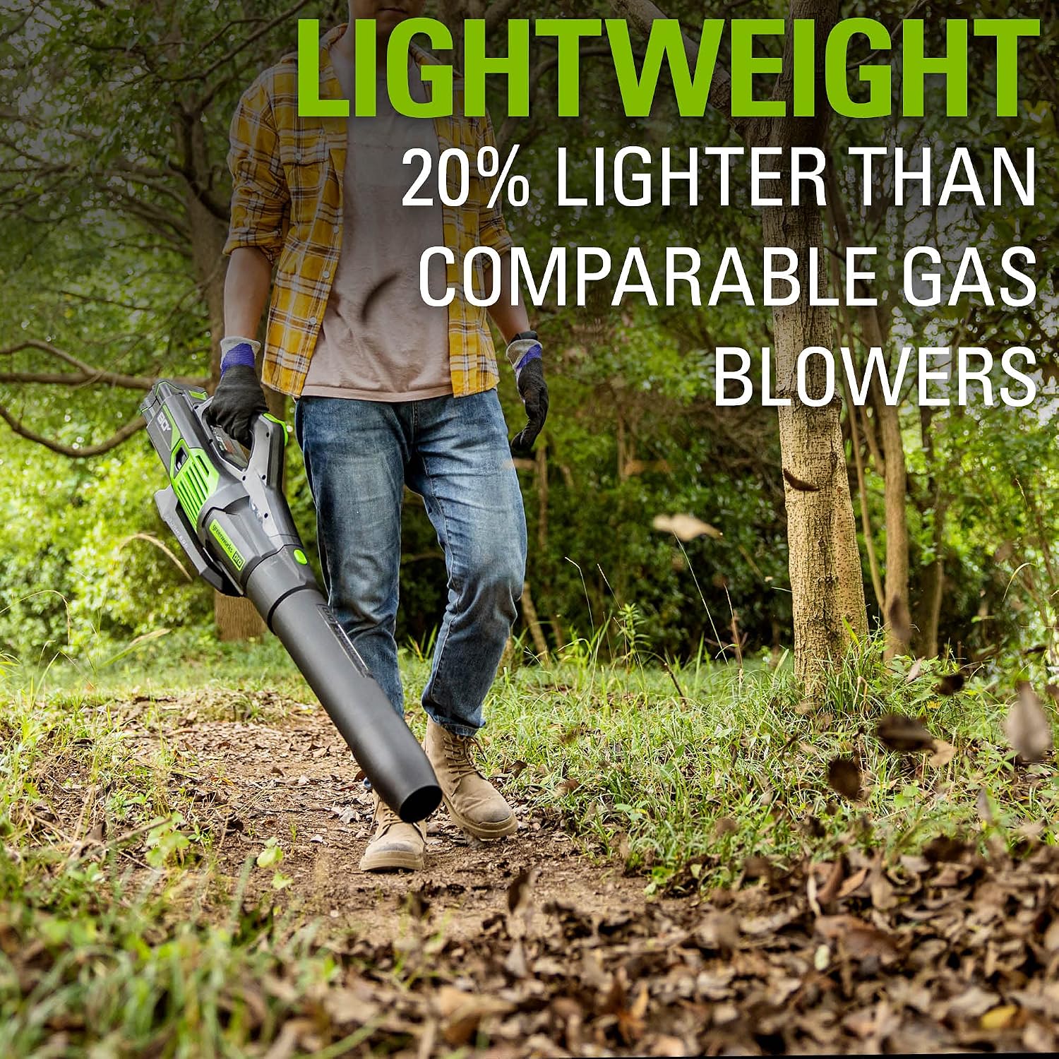 Greenworks 80V (730 CFM / 170 MPH) Cordless Brushless Axial Leaf Blower, Everyday Yard Cleanup for Driveways & Patios, Lightweight, Battery and Charger not included