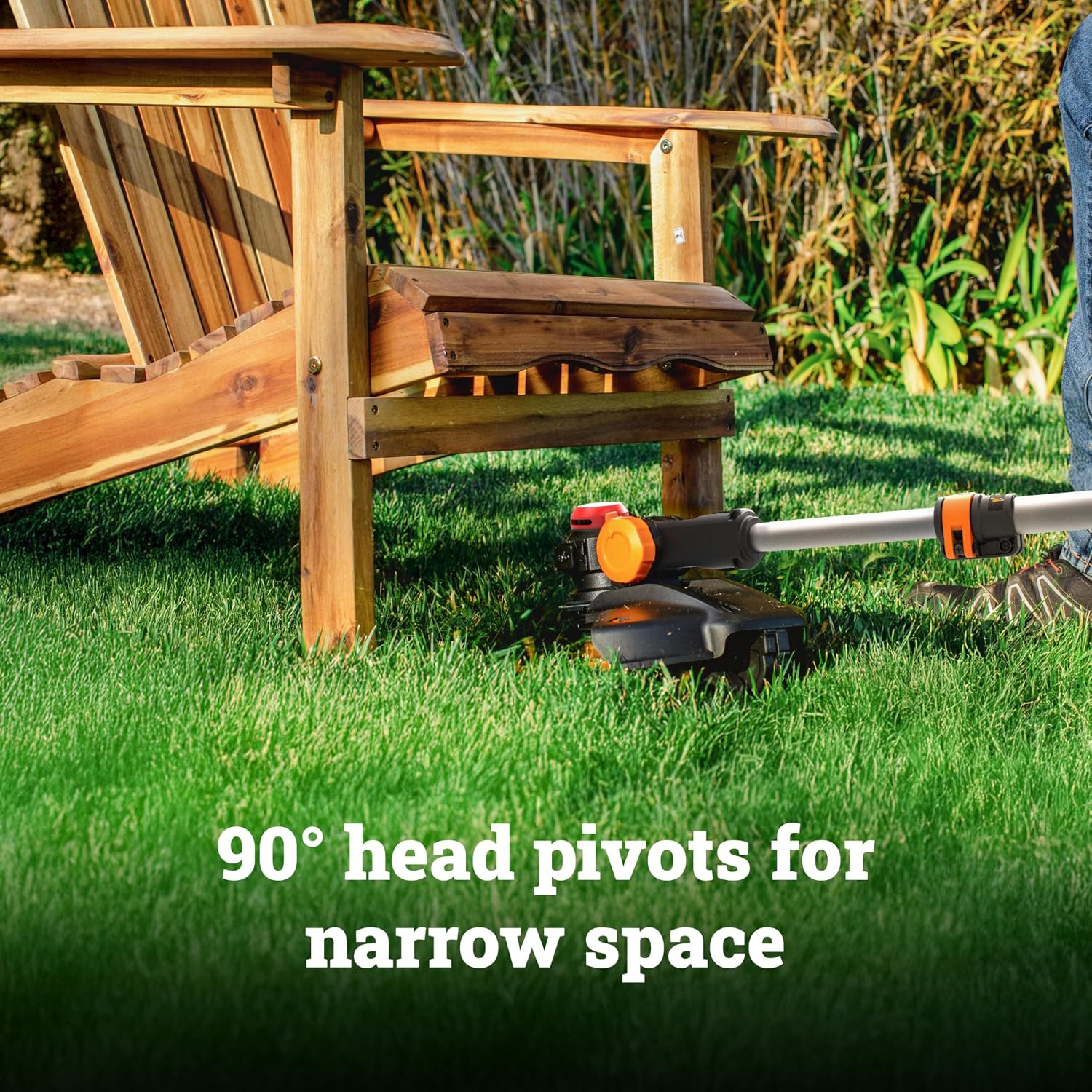WORX 3 in 1 Cordless String Trimmer/Lawn Edger/Mini Mower, 13' Electric Weed Wacker with Command Feed, 20V Weed Eater with Brushless Motor, 4.0 Ah Battery & Charger Included, WG173