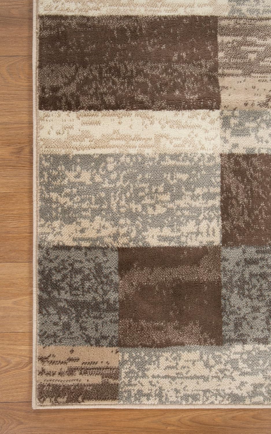 SUPERIOR Rockwood Modern Geometric Indoor Area Rug, 8'x8', Slate | Easy Care Jute Backed Rugs for Bedroom, Office, Living Room, Hardwood Floors Carpet for High Traffic Entryway, Dinning Room