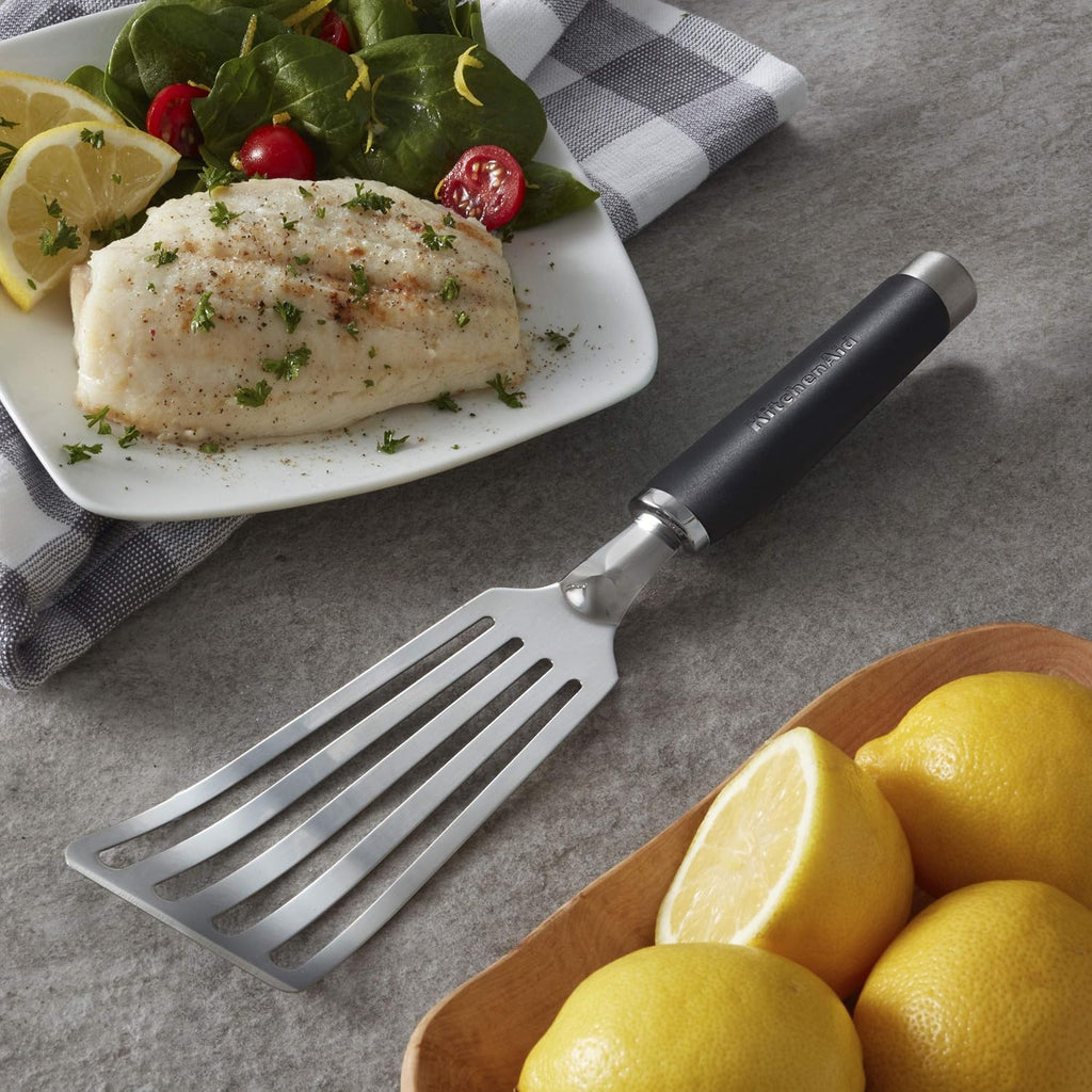 KitchenAid KO024OHOBA Gourmet Stainless Steel Flex Turner,Black (Pack of 12)