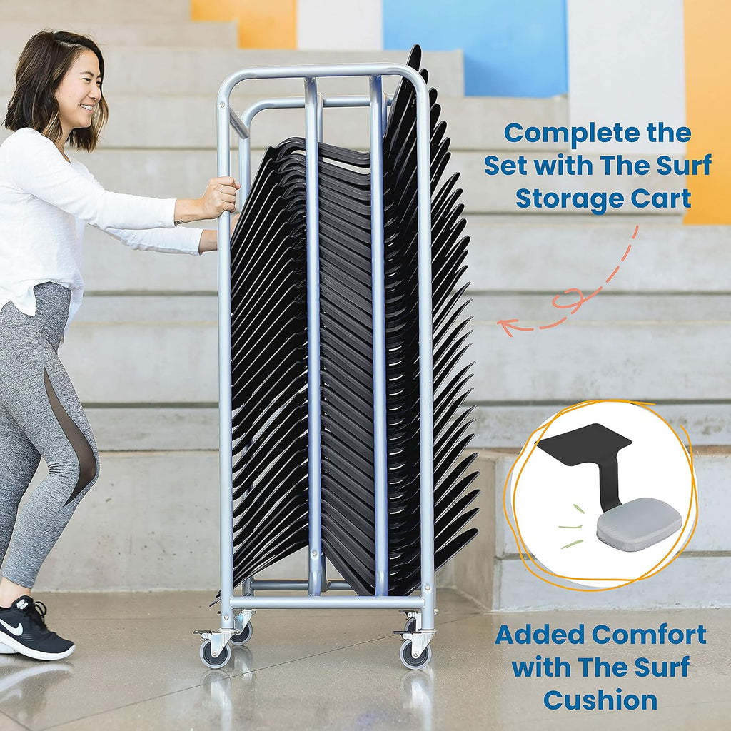 ECR4Kids The Surf Portable Activity Lap Desk, Classroom Essentials, Black, 10-Pack
