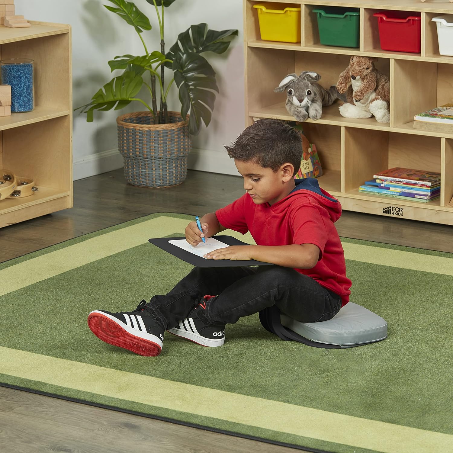 ECR4Kids The Surf Portable Activity Lap Desk, Classroom Essentials, Black, 10-Pack