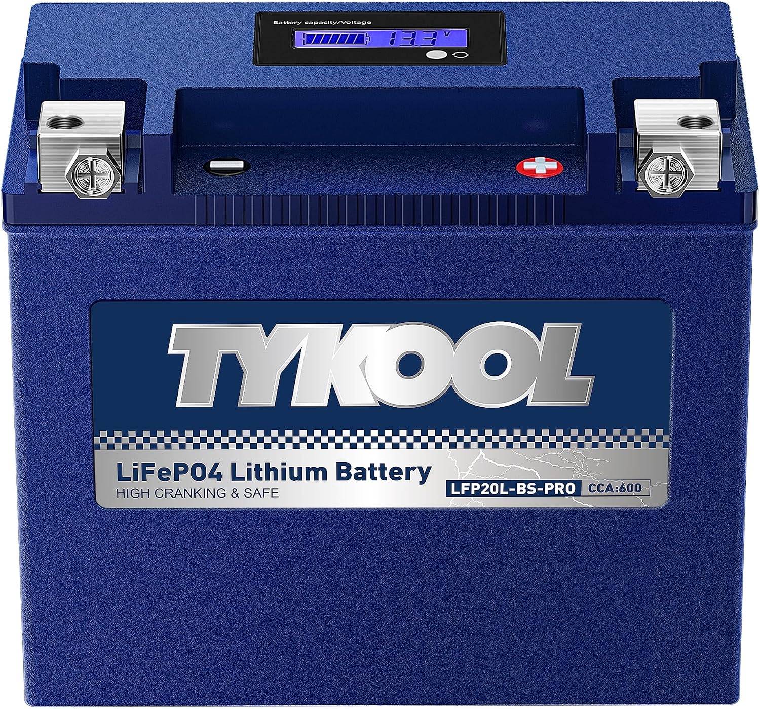 TYKOOL LFP20L-BS-PRO Lithium Motorcycle Battery, Replaces YTX20HL-BS GYZ20L GYZ20HL, 600CCA 12Ah Fits for ATV UTV PWC, Compatible with Polaris Sportsman 850 1000 Ranger XP, Sea-Doo RXT and GTX