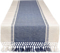 DII Dobby Stripe Woven Table Runner, 13x72-inch, French Blue (Pack of 12)