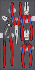 KNIPEX - 00 20 01 V15 Tools - 4 Piece Basic Pliers Set in Foam Tray (002001V15)