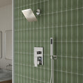 6' High-Pressure Shower System with Handheld Spray, Wall Mount Bathroom Shower Faucet Set with Valve (Polished Chrome)