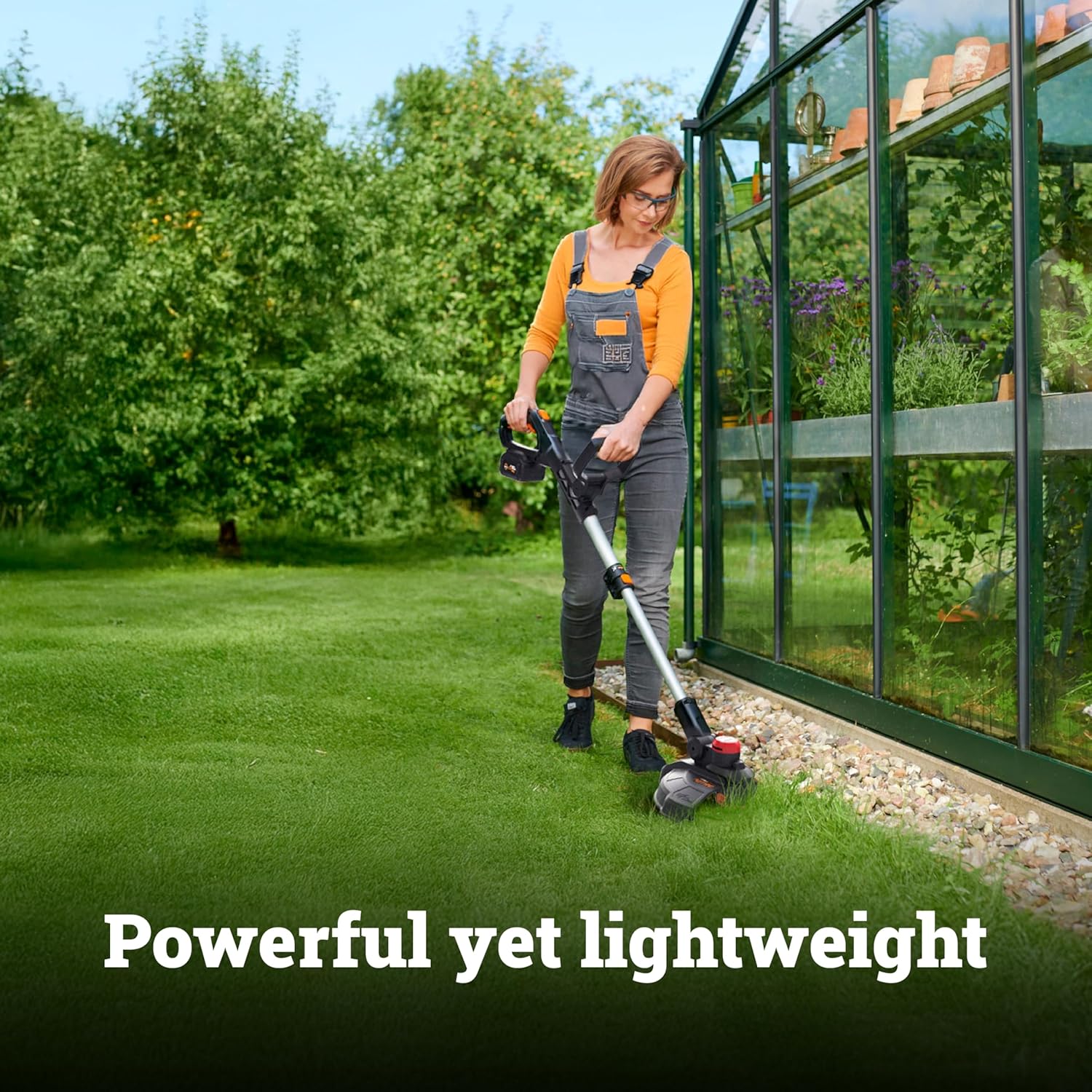 WORX 3 in 1 Cordless String Trimmer/Lawn Edger/Mini Mower, 13' Electric Weed Wacker with Command Feed, 20V Weed Eater with Brushless Motor, 4.0 Ah Battery & Charger Included, WG173