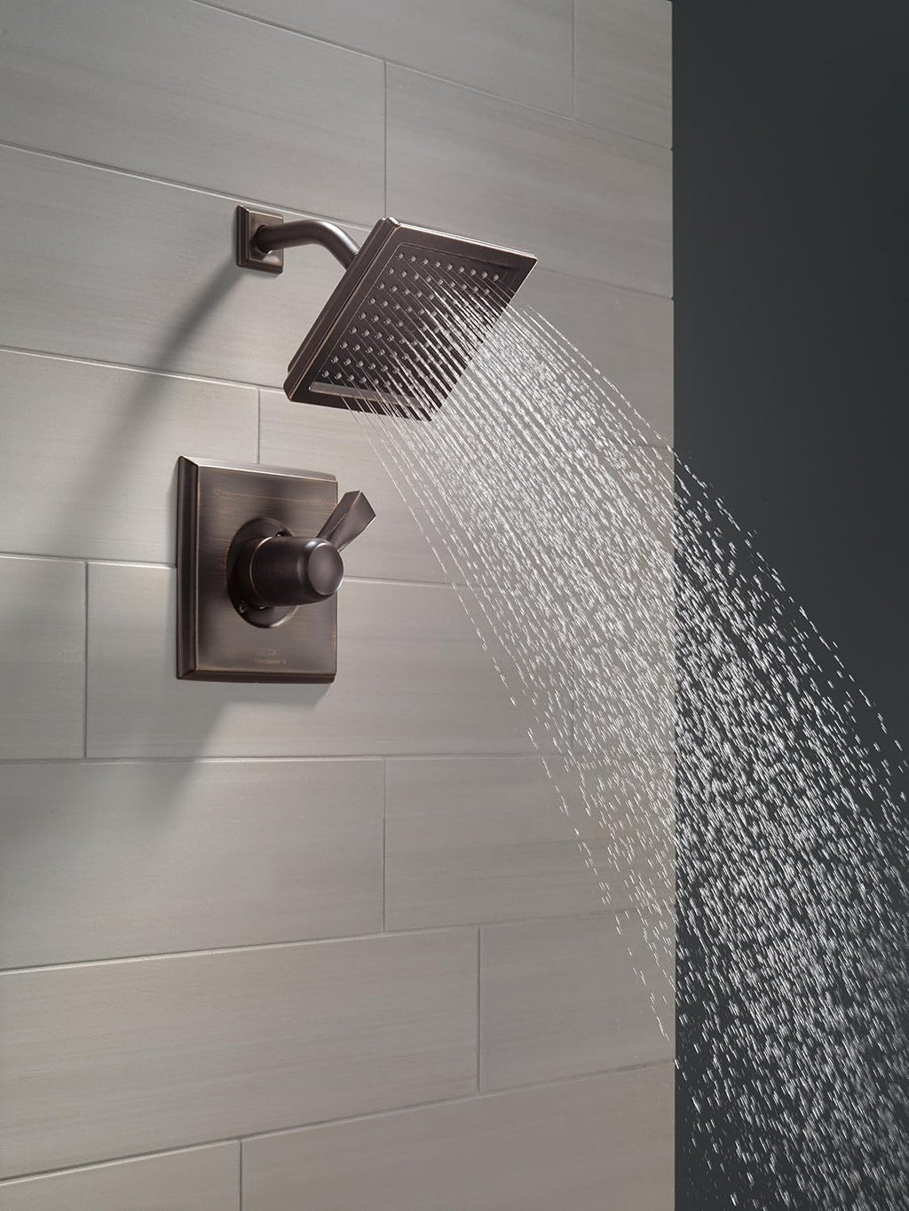 Delta Faucet Dryden 14 Series Single-Function Shower Trim Kit with Single-Spray Touch-Clean Shower Head, Venetian Bronze T14251-RB (Valve Not Included)
