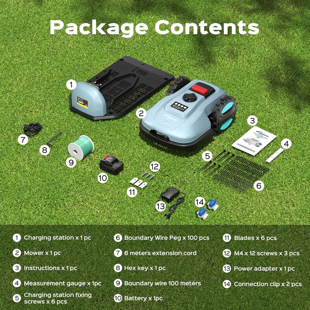 Robotic Lawn Mower with App-Controlled, Self-Charging Automatic Mower, Custom Cutting Height, Weather Sensor & Obstacle Detection, Ideal for Lawns up to 4300 sq.ft