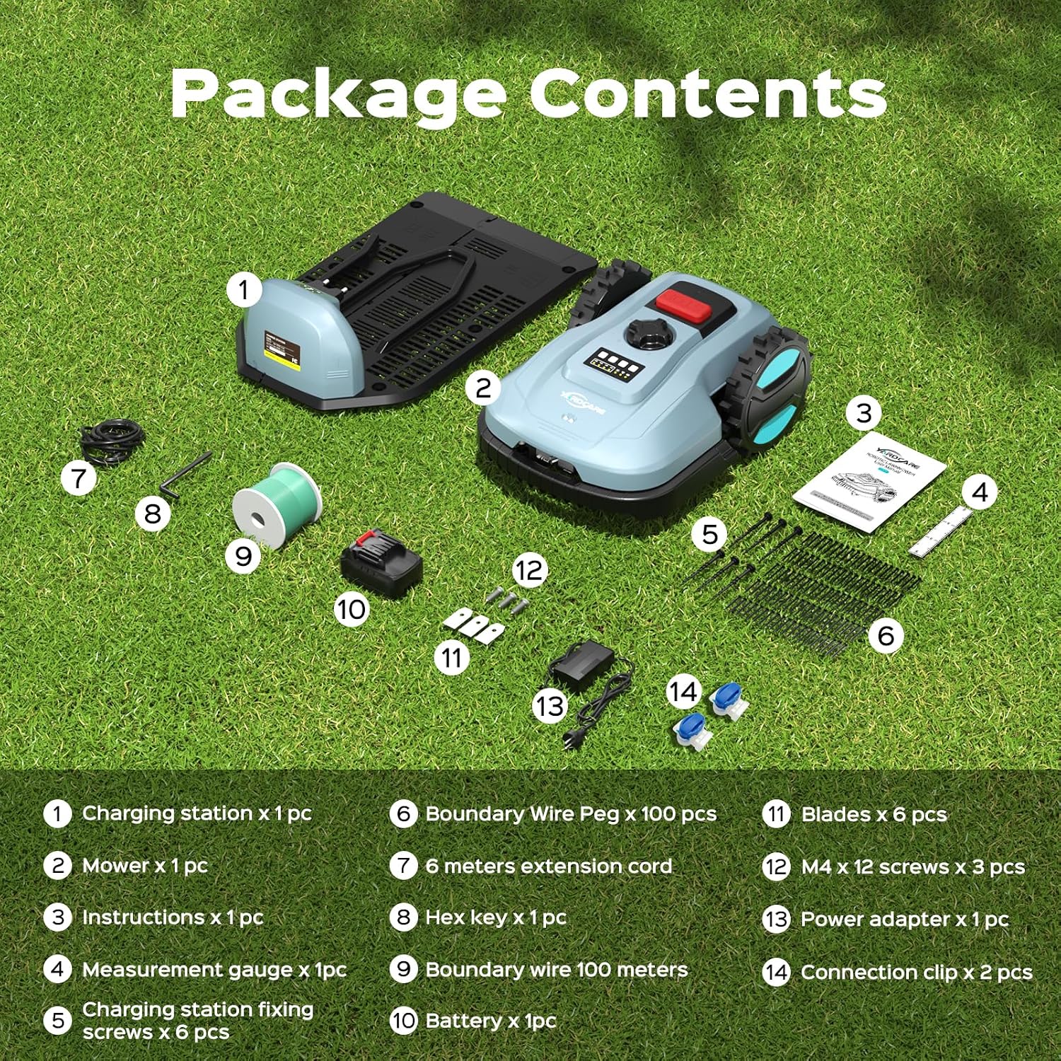 Robotic Lawn Mower with App-Controlled, Self-Charging Automatic Mower, Custom Cutting Height, Weather Sensor & Obstacle Detection, Ideal for Lawns up to 4300 sq.ft