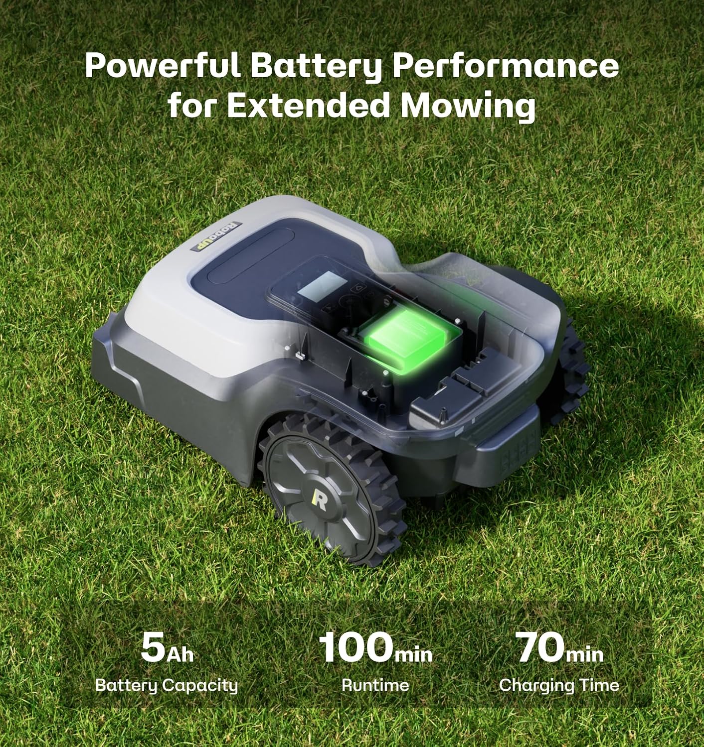 T1200Pro Robot Lawn Mower Wire-Free with Garage, Automatic Lawn Mower for 0.35 Acre, 45% Slopes, Cutting Height 3-6cm, Wireless RTK+AI Powered Robot Mower