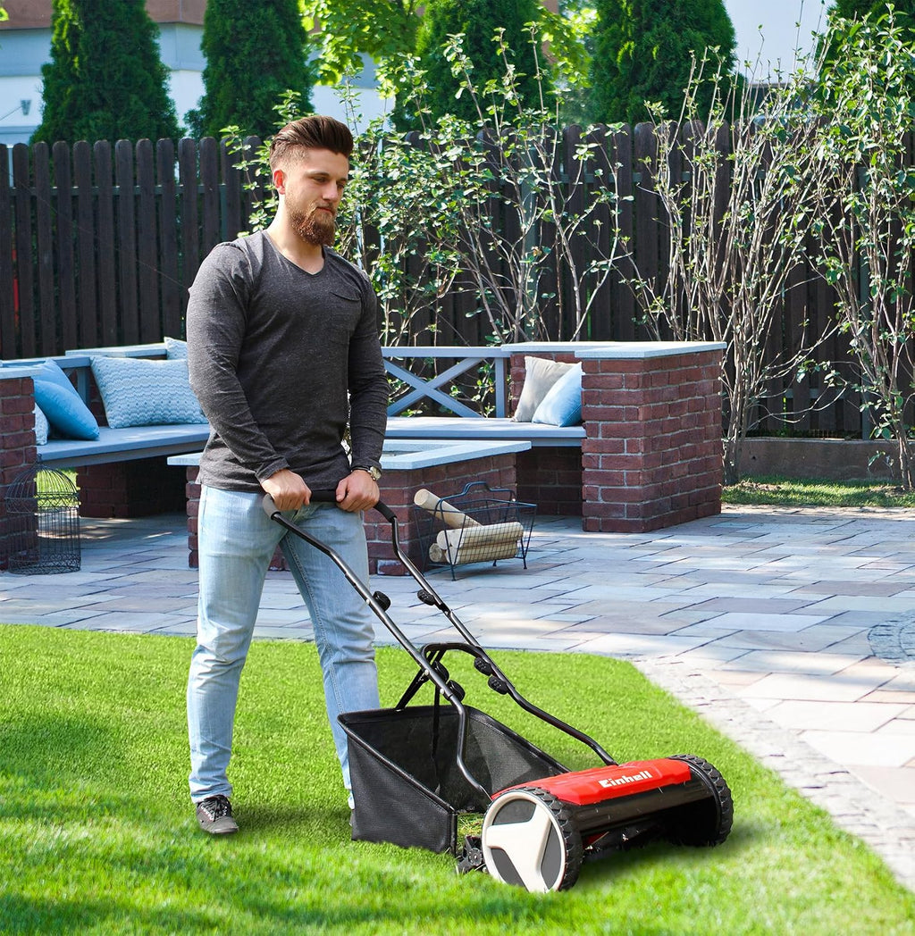 Einhell GE-HM 38 S-F Hand Push Lawn Mower,Red,38 cm