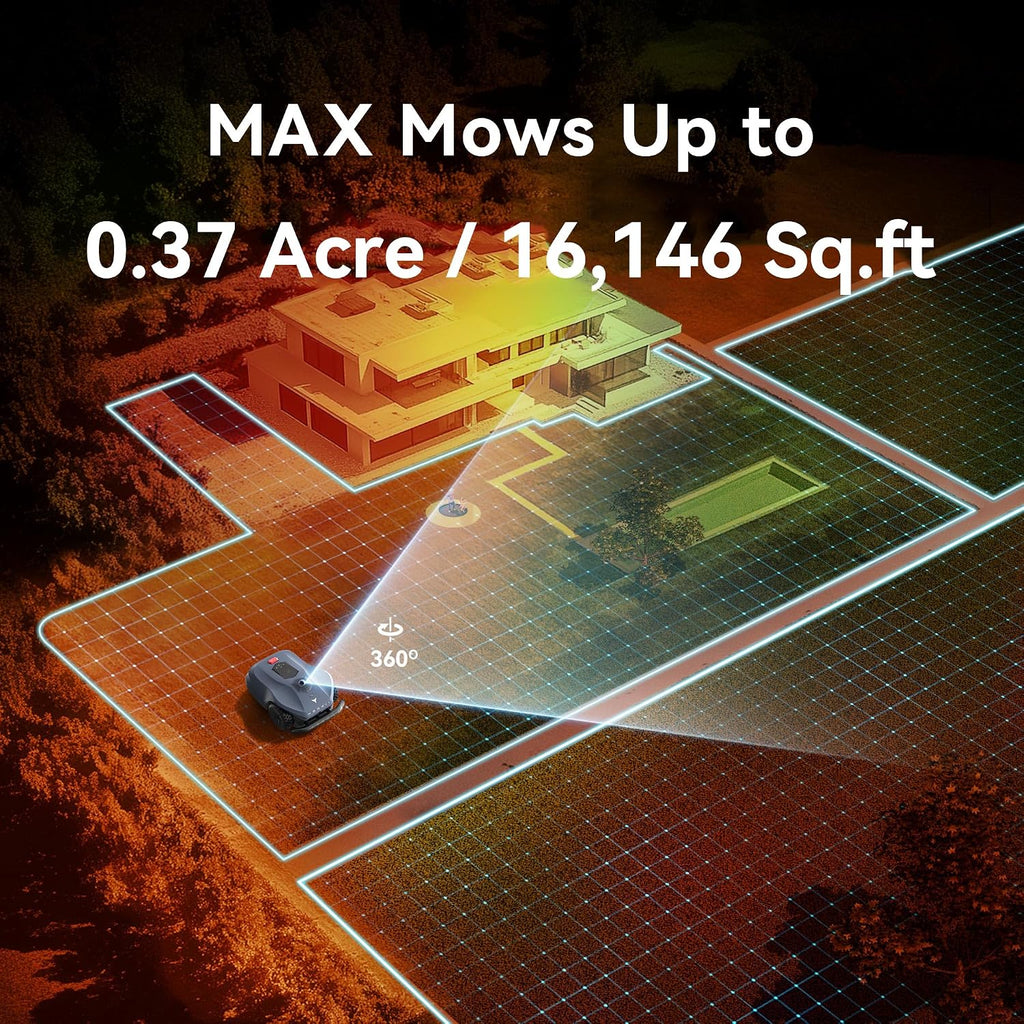 Neomow X LE 3D LiDAR Slam Mapping Robot Lawn Mower Perimeter Wireless for 0.37 Acre AI Vision Obstacle Avoidance with 4G, No RTK Antenna Required, App Control, GPS, IPX5, Anti-Theft, Queit